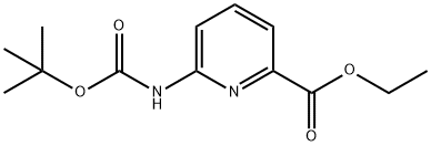 Ethyl 6-((tert-butoxycarbonyl)aMino)picolinate Struktur