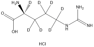 L-精氨酸 D7鹽酸鹽, 204244-77-9, 結(jié)構(gòu)式