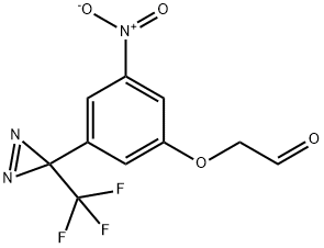 [3-Nitro-5-[3-(trifluoromethyl)-3H-diazirin-3-yl]phenoxy]acetaldehyde Struktur