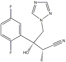 (αS,βR)-β-(2,5-Difluorophenyl)-β-hydroxy-α-Methyl-1H-1,2,4-triazole-1-butanenitrile Struktur