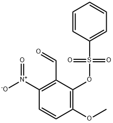 2-Hydroxy-6-nitro-M-anisaldehyde Benzenesulfonate Struktur