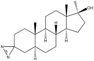 (5alpha,17beta)-17-Methylspiro[androstane-3,3'-[3H]diazirin]-17-ol Struktur