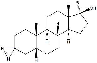 (5beta,17beta)-17-Methyl-spiro[androstane-3,3'-[3H]diazirin]-17-ol Struktur