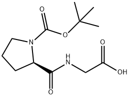 1-Boc-D-prolyl-glycine Struktur