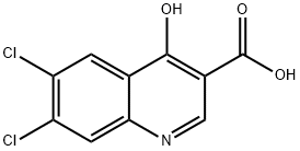 6,7-Dichloro-4-hydroxyquinoline-3-carboxylic acid Struktur