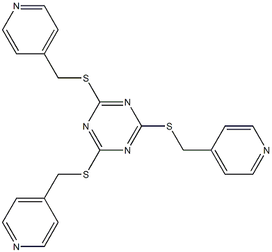 2,4,6-tris((pyridin-4-ylMethyl)thio)-1,3,5-triazine Struktur