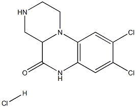 8,9-dichloro-2,3,4,4a-tetrahydro-1H-pyrazino[1,2-a]quinoxalin-5(6H)-one hydrochloride salt Struktur