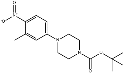 4-(3-Methyl-4-nitro-phenyl)-piperazine-1-carboxylic acid tert-butyl ester Struktur