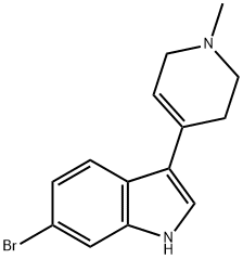 6-ブロモ-3-(1-メチル-1,2,3,6-テトラヒドロ-4-ピリジニル)-1H-インドール 化學構造式