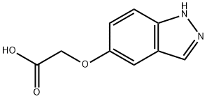 Acetic acid, 2-(1H-indazol-5-yloxy)- Struktur