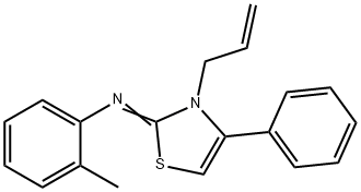 BenzenaMine, 2-Methyl-N-[4-phenyl-3-(2-propen-1-yl)-2(3H)-thiazolylidene]- Struktur