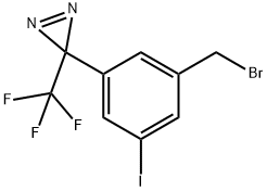 3-[3-(Bromomethyl)-5-iodophenyl]-3-(trifluoromethyl)-3H-diazirine Struktur