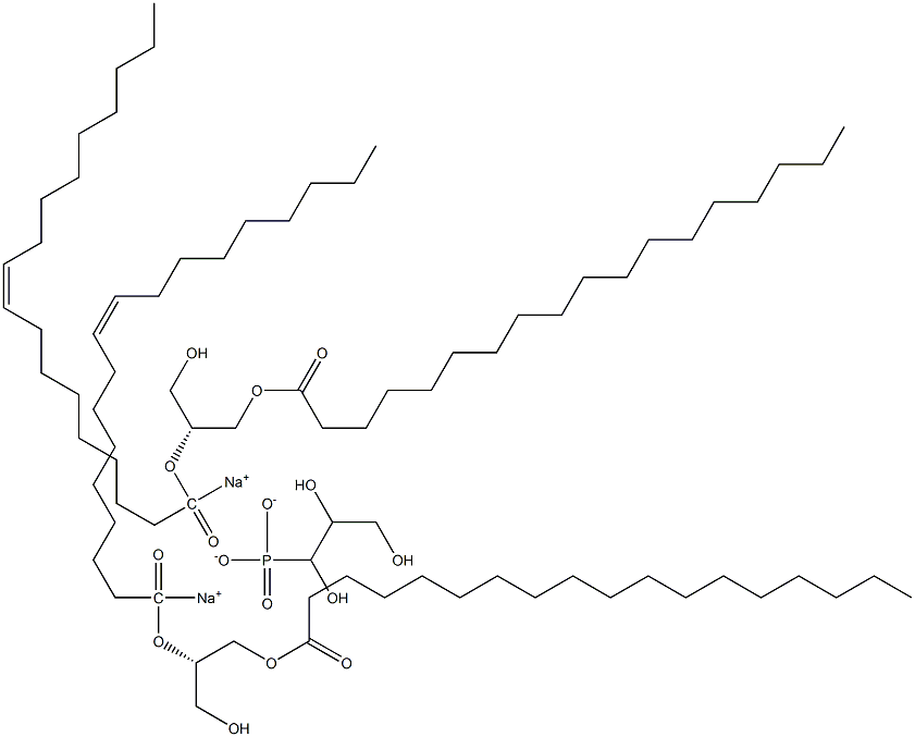 1-stearoyl-2-oleoyl-sn-glycero-3-phospho-(1'-rac-glycerol) (sodiuM salt) Struktur