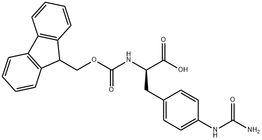 4-[(AMinocarbonyl)aMino]-N-[(9H-fluoren-9-ylMethoxy)carbonyl]-D-phenylalanine Struktur