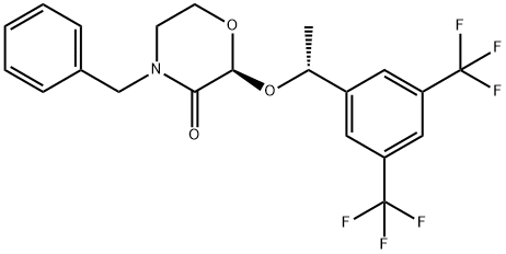 (S)-2-((R)-1-(3,5-bis(trifluoroMethyl)phenyl)ethoxy)-4-benzylMorpholin-3-one Struktur