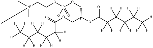 1,2-dihexanoyl-d22-sn-glycero-3-phosphocholine Struktur