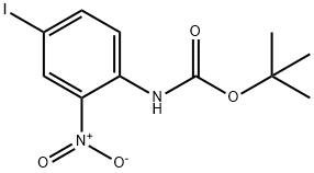 tert-butyl (4-iodo-2-nitrophenyl)carbaMate Struktur