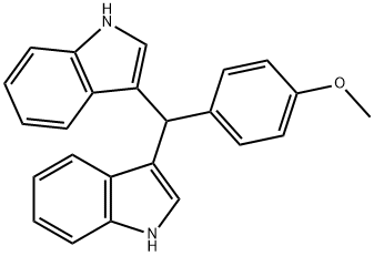 3,3'-((4-Methoxyphenyl)Methylene)bis(1H-indole) Struktur