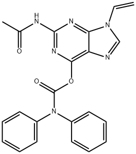 CarbaMic acid, diphenyl-,2-(acetylaMino)-9-ethenyl-9H-purin-6-yl ester(9CI) Struktur