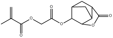 2-Propenoic acid, 2-Methyl-, 2-[(hexahydro-2-oxo-3,5-Methano-2H-cyclopenta[b]furan-6-yl)oxy]-2-oxoethyl ester Struktur