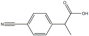 2-(4-Cyanophenyl)propanoic acid Struktur