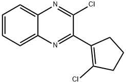 2-Chloro-3-(2-chlorocyclopent-1-en-1-yl)quinoxaline Struktur