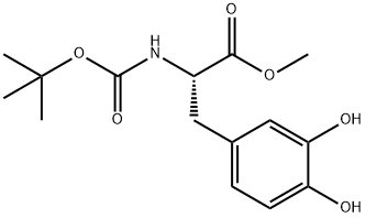 (S)-Methyl 2-((tert-butoxycarbonyl)aMino)-3-(3,4-dihydroxyphenyl)propanoate Struktur