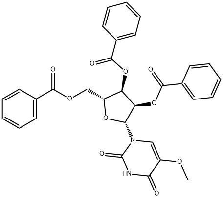 2',3',5'-トリ-O-ベンゾイル-5-メトキシウリジン 化學(xué)構(gòu)造式