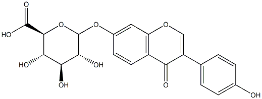 Daidzein-7-O-glucuronide Struktur