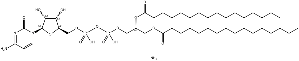 1,2-dipalMitoyl-sn-glycero-3-(cytidine diphosphate) (aMMoniuM salt) Struktur