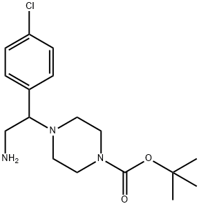 1-Boc-4-(2-aMino-1-(4-chloro-phenyl)ethyl)-piperazine Struktur