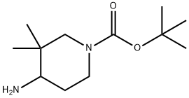 4-氨基-3,3-二甲基哌啶-1-羧酸叔丁酯, 473838-65-2, 結(jié)構(gòu)式