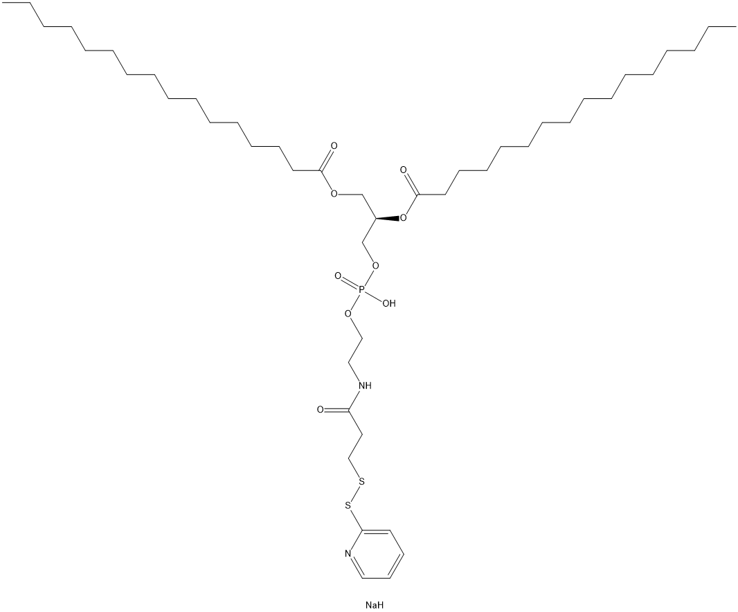 1,2-dipalMitoyl-sn-glycero-3-phosphoethanolaMine-N-[3-(2-pyridyldithio)propionate] (sodiuM salt) Struktur