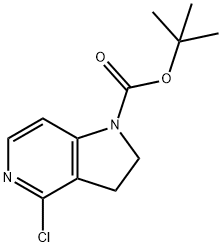 tert-Butyl 4-chloro-2,3-dihydro-1H-pyrrolo[3,2-c]pyridine-1-carboxylate Struktur