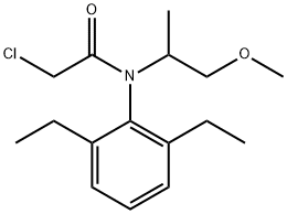 AcetaMide, 2-chloro-N-(2,6-diethylphenyl)-N-(2-Methoxy-1-Methylethyl)- Struktur