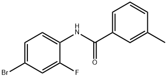 N-(4-bromo-2-fluorophenyl)-3-methylbenzamide Struktur