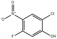 2-CHLORO-5-FLUORO-4-NITRO-PHENOL Struktur