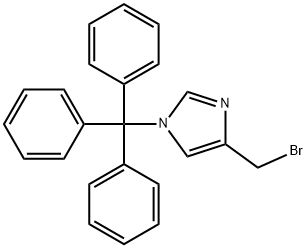 4-(broMoMethyl)-1-trityl-1H-iMidazole Struktur