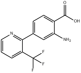 2-aMino-4-(3-trifluoroMethylpyridin-2-yl)benzoic acid Struktur