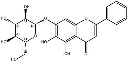 BAICALEIN 7-O-B-D-GLUCOPYRANOSIDE (BAICALIN) Struktur