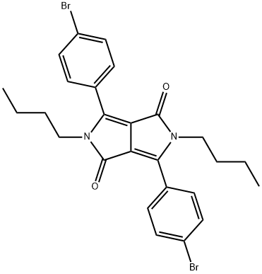 3,6-bis(4-bromophenyl)-2,5-dibutyl-1,2,4,5-tetrahydropyrrolo[3,4-c]pyrrole-1,4-dione Struktur