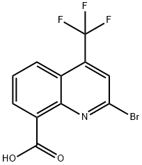 2-Bromo-4-trifluoromethyl-8-quinolinecarboxylic Acid Struktur