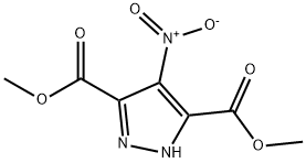 4-nitro-1H-pyrazole-3,5-dicarboxylic acid diMethyl ester Struktur