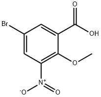 5-BroMo-2-Methoxy-3-nitrobenzoic acid Struktur