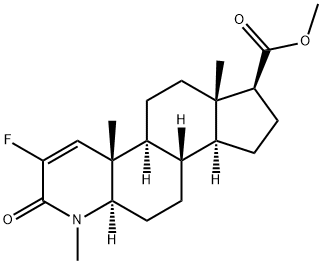 1H-Indeno[5,4-f]quinoline-7-carboxylic acid, 3-fluoro-2,4a,4b,5,6,6a,7,8,9,9a,9b,10,11,11a-tetradecahydro-1,4a,6a-triMethyl-2-oxo-, Methyl ester, (4aS,4bS,6aS,7S,9aS,9bS,11aR)- Struktur