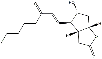 (3aR,4R,5R,6aS)-Hexahydro-5-hydroxy-4-[(1E)-3-oxo-1-octen-1-yl]-2H-cyclopenta[b]furan-2-one Struktur