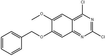 7-(benzyloxy)-2,4-dichloro-6-methoxyquinazoline Struktur