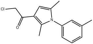 2-chloro-1-[2,5-diMethyl-1-(3-Methylphenyl)-1H-pyrrol-3-yl]ethan-1-one Struktur