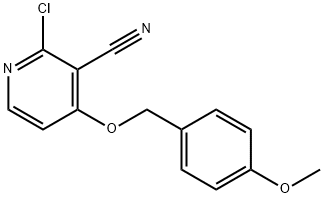 2-Chloro-4-((4-Methoxybenzyl)oxy)nicotinonitrile Struktur