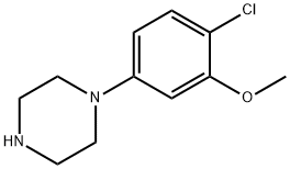 1-(4-chloro-3-Methoxyphenyl)piperazine Struktur